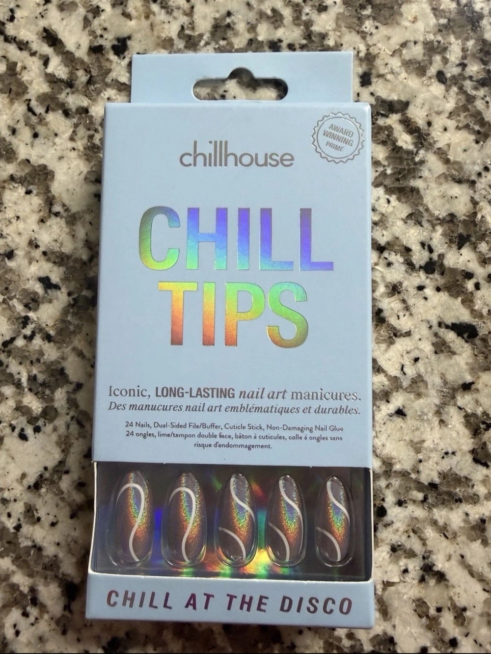 Chillhouse Tips Nail Set - Holographic Swirl